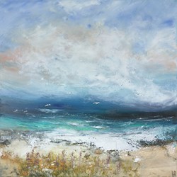Dream Catcher by Hudson Parkin - Original Painting on Box Canvas sized 30x30 inches. Available from Whitewall Galleries
